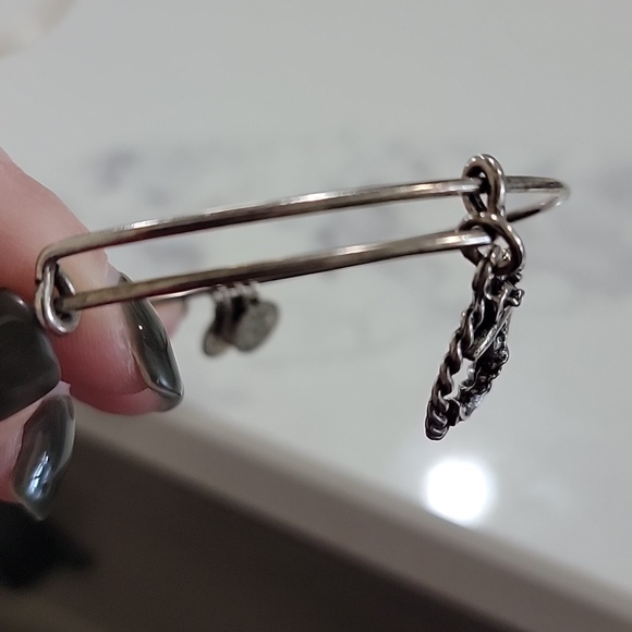 Alex and Ani Gold and Silver Anchor & Lifebuoy Charm Expandable Bangle Set - Picture 9 of 12